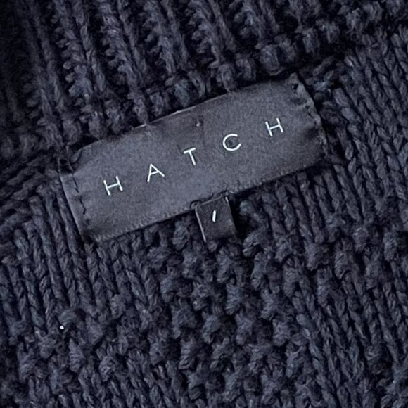 HATCH Maternity Heavyweight Knit Sweater Boatneck Navy Size 1 (2-4) or Small - Picture 5 of 8
